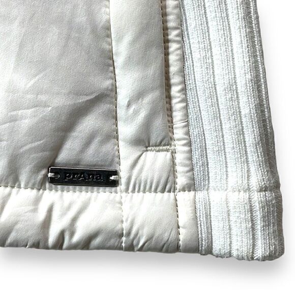 prAna Diva Softshell Jacket Womens Small S White Button Zip Front Sherpa Lined - Picture 11 of 14
